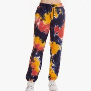 Tie Dye Orange Red Sweatpants Joggers Size Large